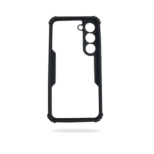 Samsung S23 Back Cover – Clear Hard Case with Black Border | Slim, Durable & Shockproof Design