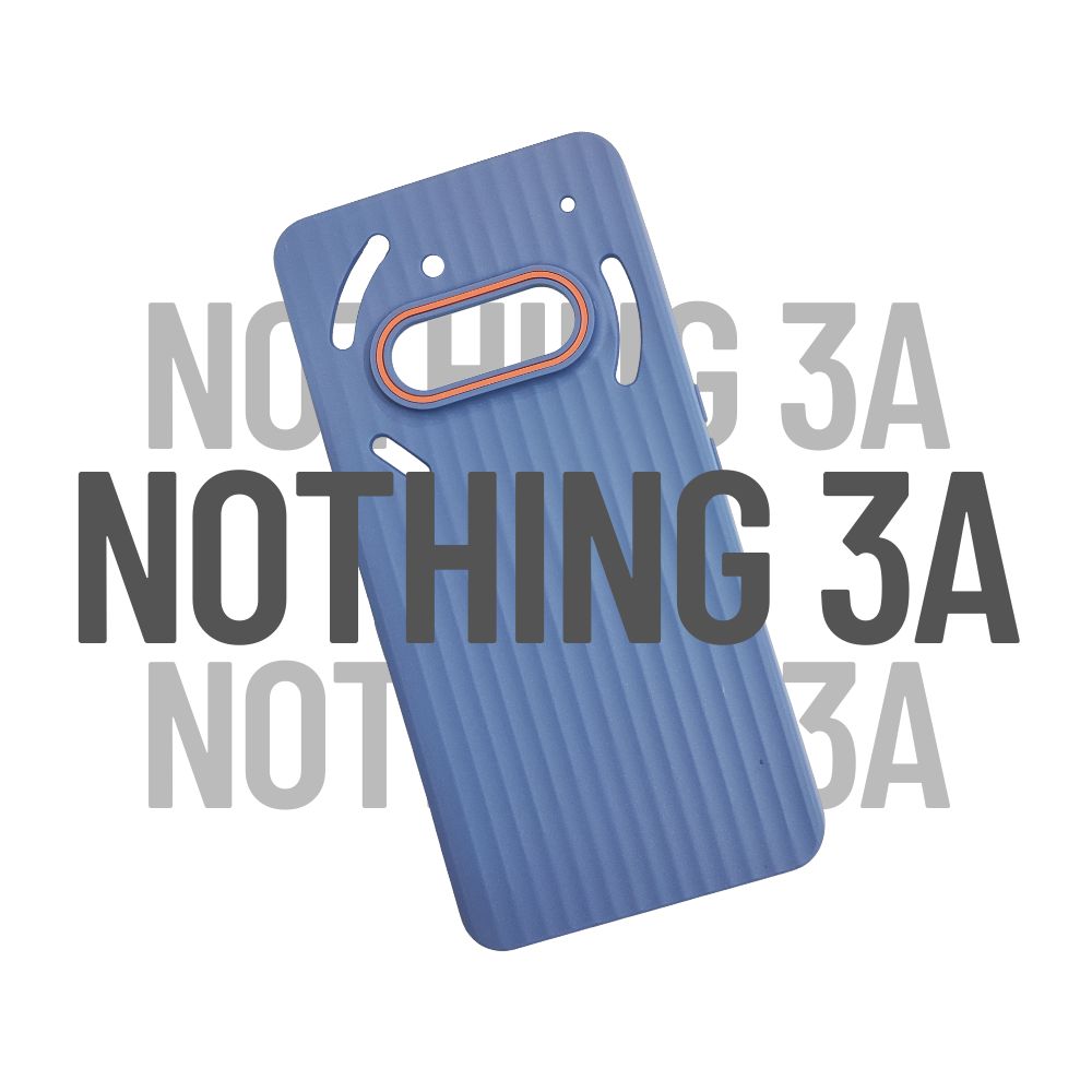Nothing Phone 3a Blue Flexible Case | Stylish Line Pattern Soft Cover | Anti-Slip Shock-Absorbent Back Case