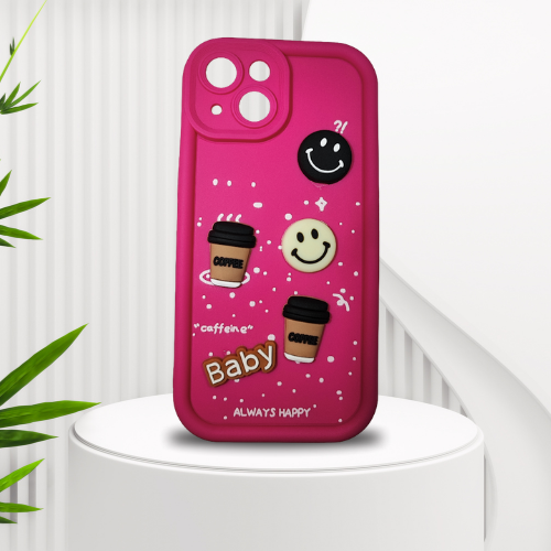 Apple iPhone 15 - Whisker Whirl – Creamy Comrades | Kawaii 3D Cartoon Character Soft Case