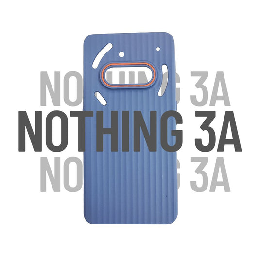 Nothing Phone 3a Blue Flexible Case | Stylish Line Pattern Soft Cover | Anti-Slip Shock-Absorbent Back Case