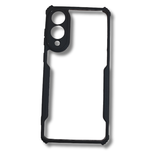 Samsung S25 Edge Transparent Hard Case with Black Border – Slim Fit Shockproof Back Cover