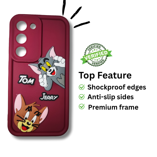 Samsung Galaxy S23 Cartoon Character Back Cover | Soft Rubber Shockproof Case | Stylish & Flexible Fit