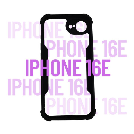 Apple iPhone 16e Black Transparent Hard Cover | Durable | Sleek Fit