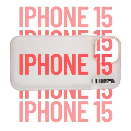 Apple iPhone 15 Matte Back Cover | Smooth Textured Finish | Anti-Fingerprint Slim Case - White