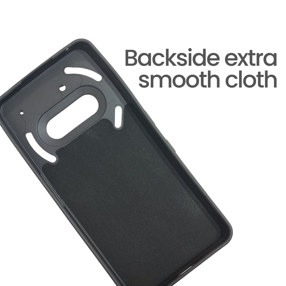 Nothing Phone 3a Black Soft Case | Classic Line Design Back Cover | Sleek & Protective Matte Finish Shell