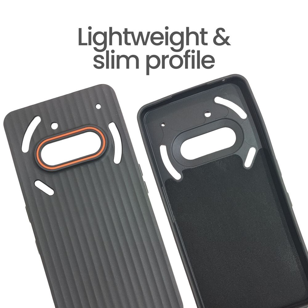 Nothing Phone 3a Black Soft Case | Classic Line Design Back Cover | Sleek & Protective Matte Finish Shell