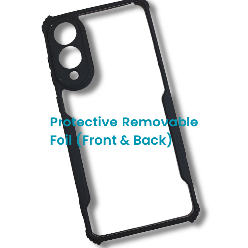 Samsung S25 Edge Transparent Hard Case with Black Border – Slim Fit Shockproof Back Cover