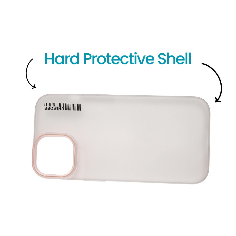 Apple iPhone 15 Matte Back Cover | Smooth Textured Finish | Anti-Fingerprint Slim Case - White