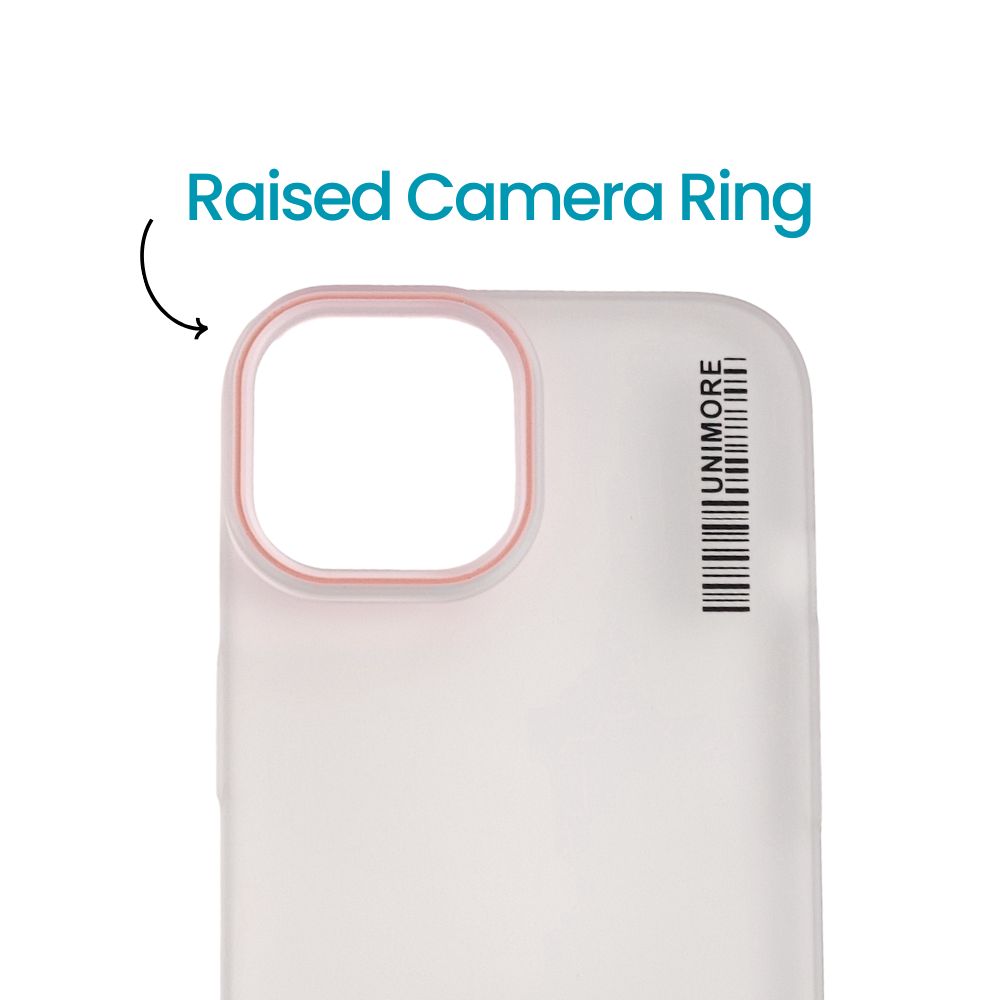 Apple iPhone 15 Matte Back Cover | Smooth Textured Finish | Anti-Fingerprint Slim Case - White