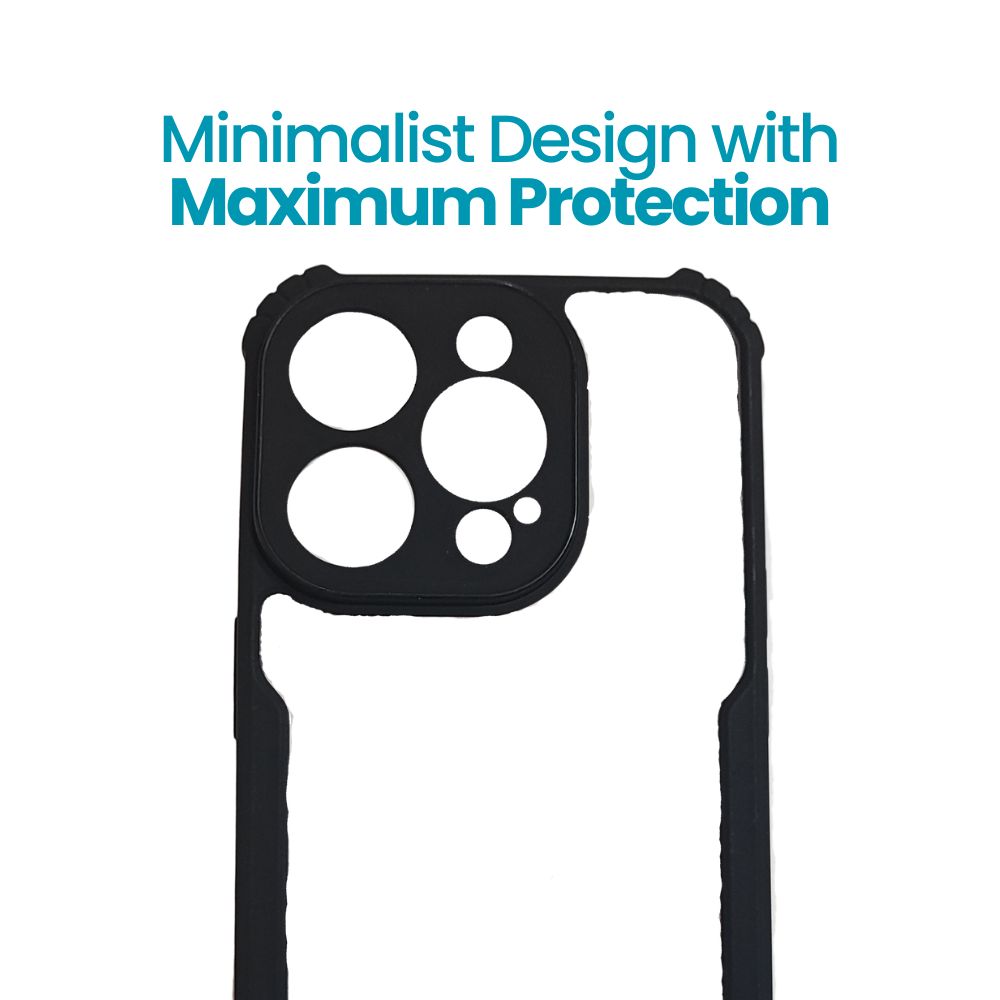 Apple iPhone 16 Pro Max Transparent Back Cover | Crystal Clear Shockproof Case | Slim Protective Cover