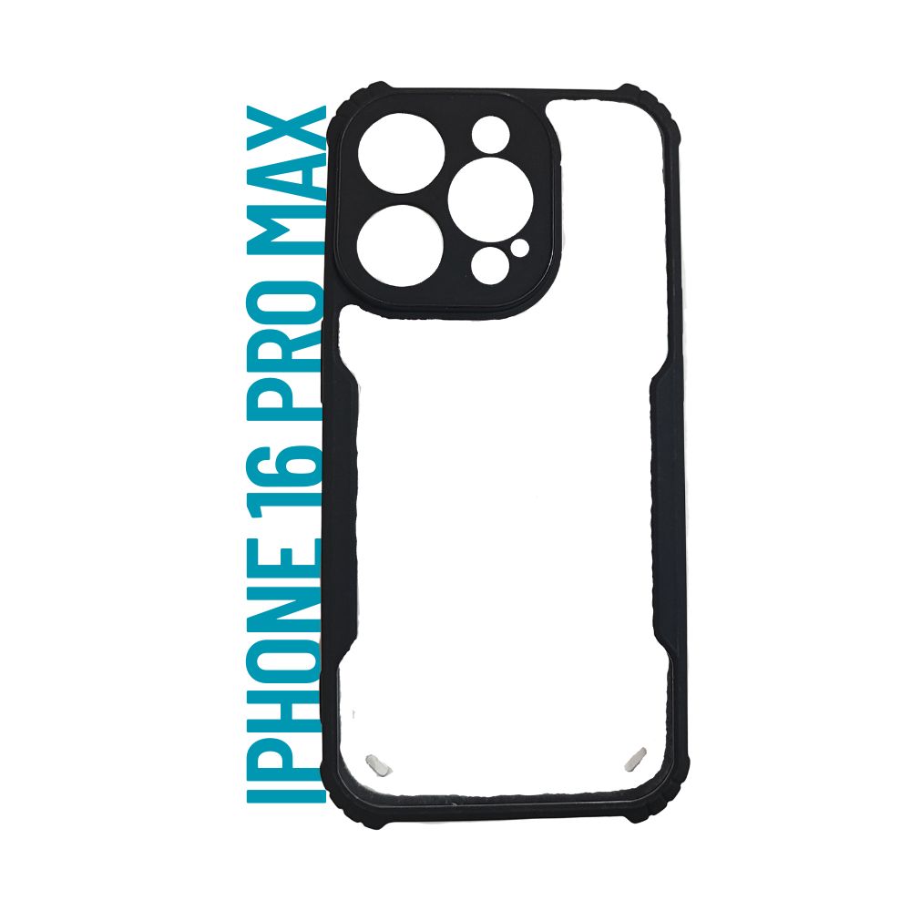 Apple iPhone 16 Pro Max Transparent Back Cover | Crystal Clear Shockproof Case | Slim Protective Cover