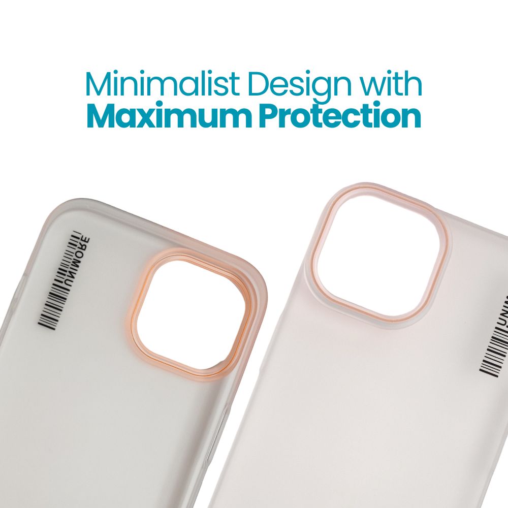 Apple iPhone 15 Matte Back Cover | Smooth Textured Finish | Anti-Fingerprint Slim Case - White