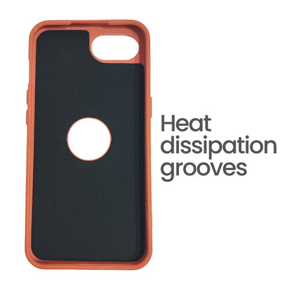 Apple iPhone 16e – Textured Silicone Back Cover Case, Shockproof, Slim Fit, Stylish Brown Design with Camera Ring Protection - Brown