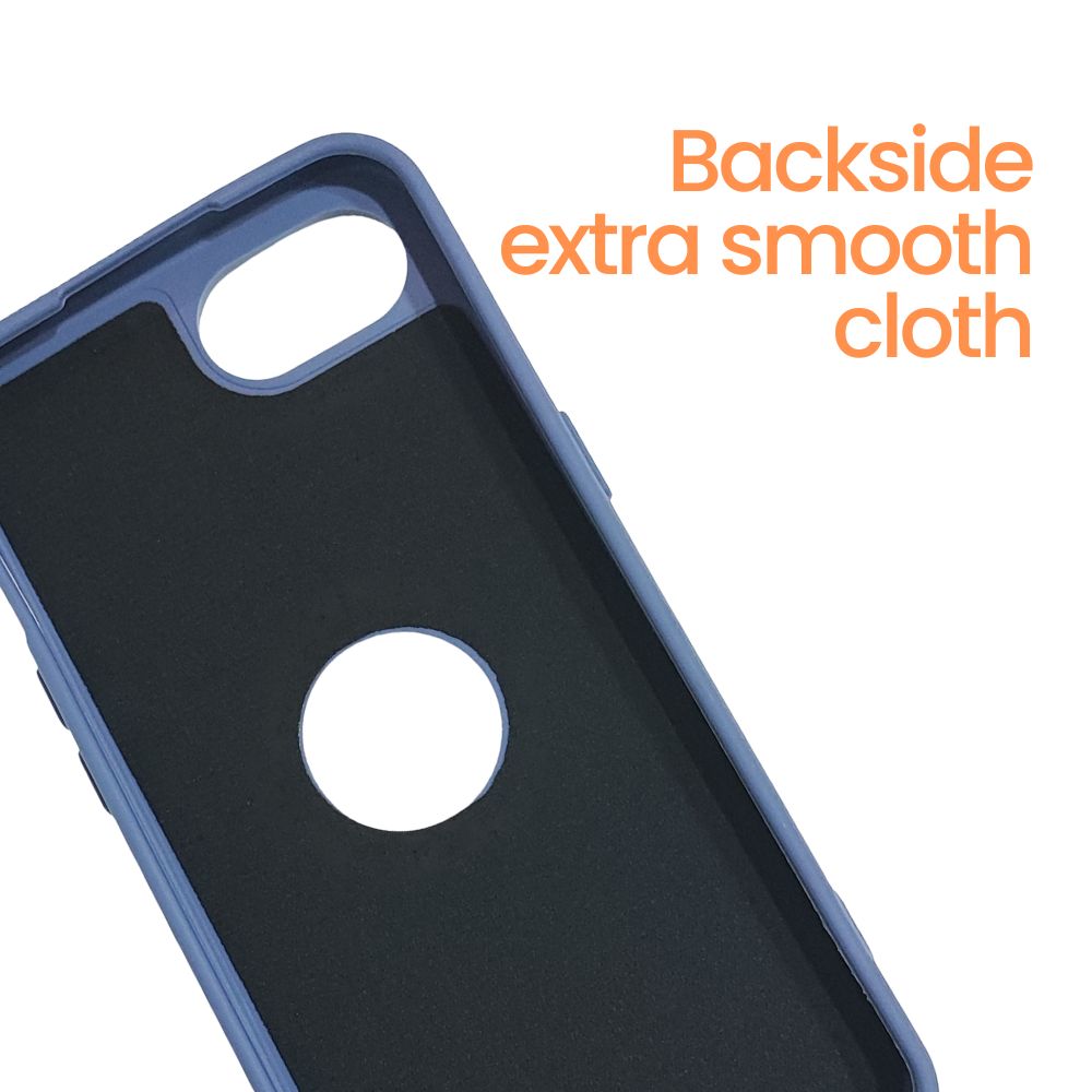 Apple iPhone 16e – Textured Silicone Back Cover Case, Shockproof, Slim Fit, Stylish Brown Design with Camera Ring Protection - Blue