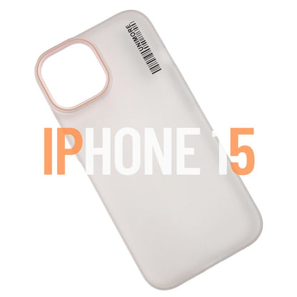 Apple iPhone 15 Matte Back Cover | Smooth Textured Finish | Anti-Fingerprint Slim Case - White