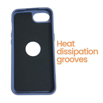 Apple iPhone 16e – Textured Silicone Back Cover Case, Shockproof, Slim Fit, Stylish Brown Design with Camera Ring Protection - Blue