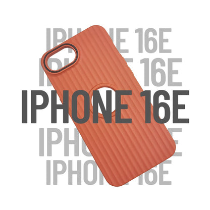 Apple iPhone 16e – Textured Silicone Back Cover Case, Shockproof, Slim Fit, Stylish Brown Design with Camera Ring Protection - Brown
