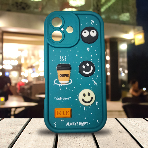 Apple iPhone 16 – Blue - Ocean Giggles – Bubble Buddies | Kawaii 3D Cartoon Character Soft Case