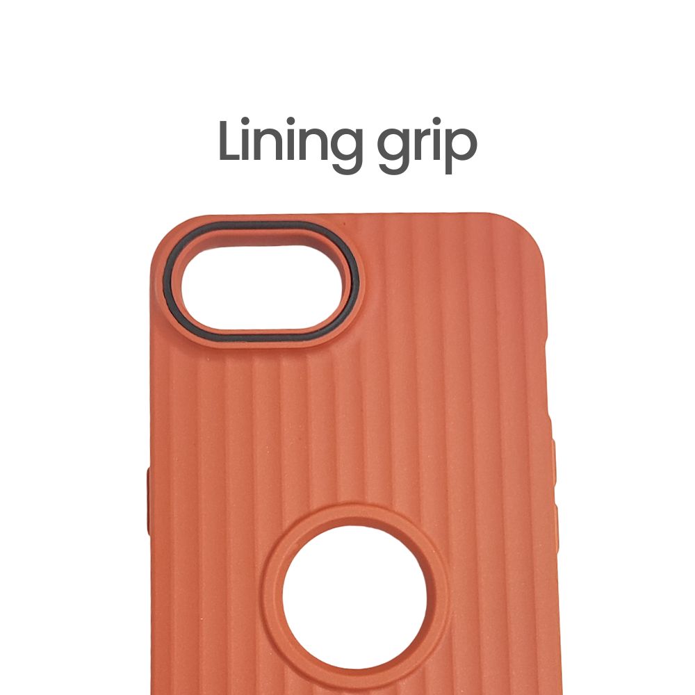 Apple iPhone 16e – Textured Silicone Back Cover Case, Shockproof, Slim Fit, Stylish Brown Design with Camera Ring Protection - Brown