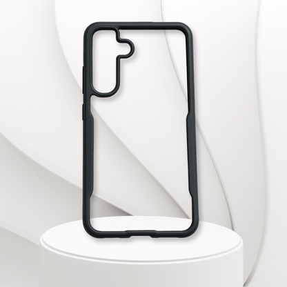 Samsung S25 Crystal Clear Hard Case with Black Frame – Anti-Scratch & Drop Resistant Back Cover