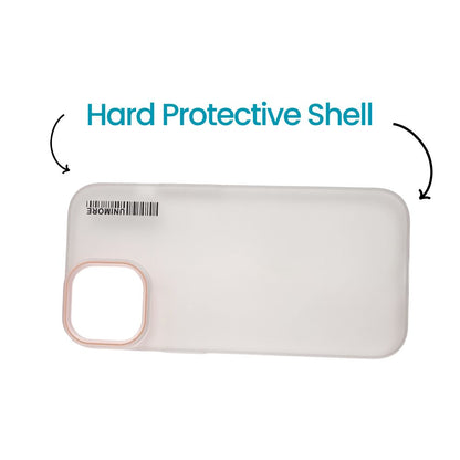 Apple iPhone 15 Matte Back Cover | Smooth Textured Finish | Anti-Fingerprint Slim Case - White