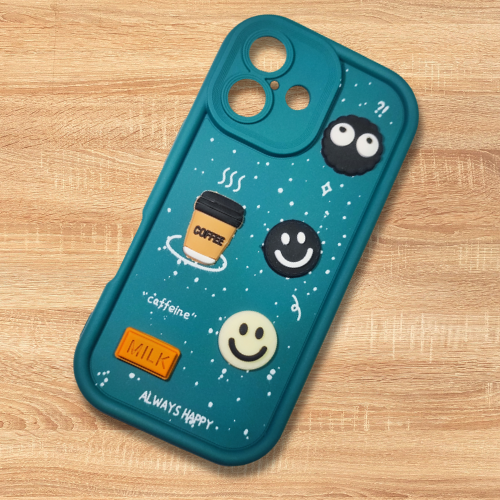 Apple iPhone 16 – Blue - Ocean Giggles – Bubble Buddies | Kawaii 3D Cartoon Character Soft Case
