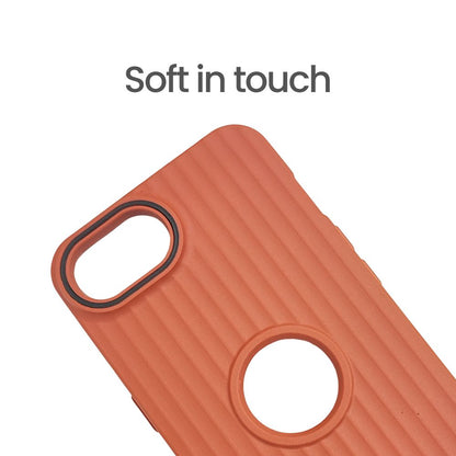 Apple iPhone 16e – Textured Silicone Back Cover Case, Shockproof, Slim Fit, Stylish Brown Design with Camera Ring Protection - Brown