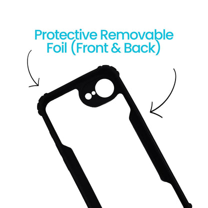 Apple iPhone 16e Black Transparent Hard Cover | Durable | Sleek Fit