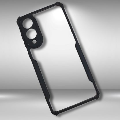 Samsung S25 Edge Transparent Hard Case with Black Border – Slim Fit Shockproof Back Cover