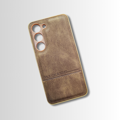 Samsung S23 Leather Back Cover – Slim Fit Hard Case with Lightweight Grip Design