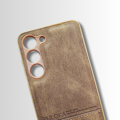 Samsung S23 Leather Back Cover – Slim Fit Hard Case with Lightweight Grip Design