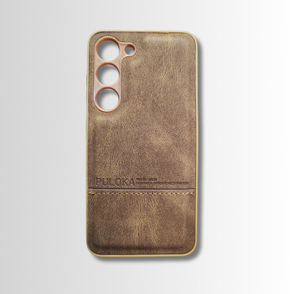 Samsung S23 Leather Back Cover – Slim Fit Hard Case with Lightweight Grip Design