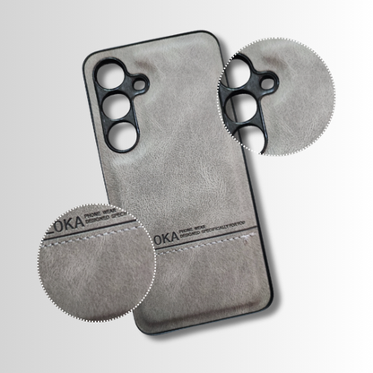 Samsung S24 Leather Back Cover – Slim Fit, Lightweight Hard Case with Premium Grip