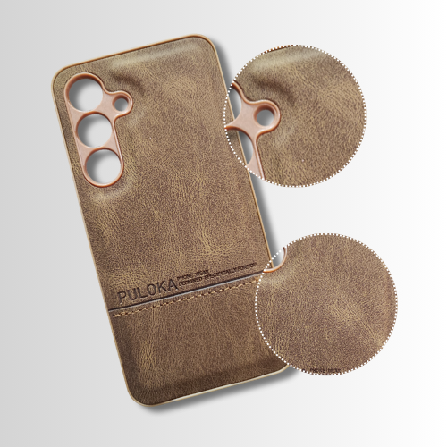 Samsung S24 Leather Back Cover – Slim Fit, Lightweight Hard Case with Premium Grip